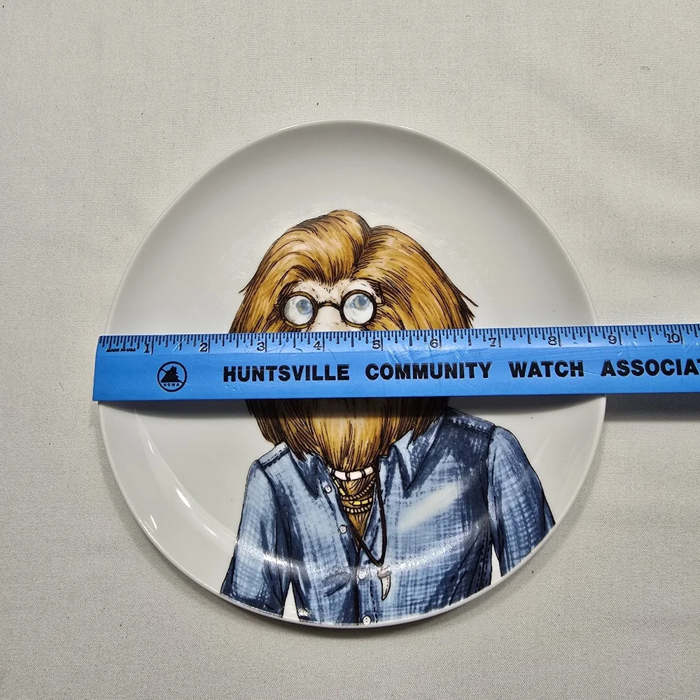 Rachel Kozlowski + West Elm Tamarin Monkey Plate Dapper Animal